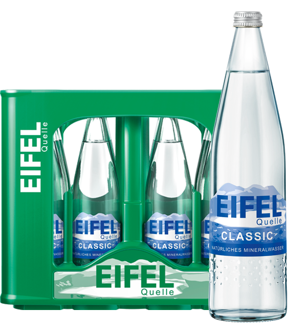 Eifel-Quelle Classic GDB Design-Glasflasche 12x0,75MW (MEHRWEG)