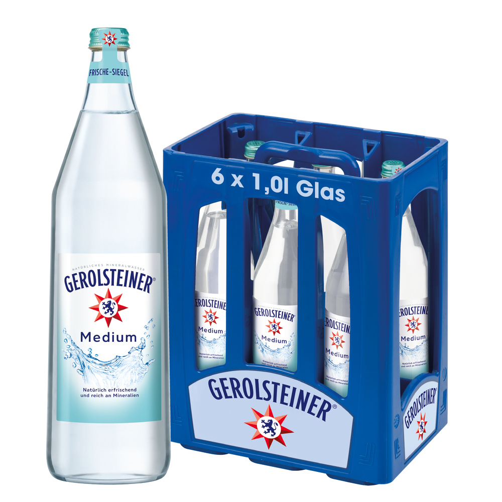 Gerolsteiner Medium 6x1,0 MW (MEHRWEG)