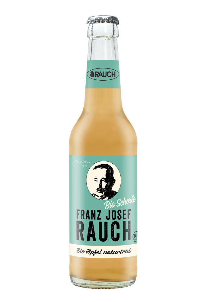Rauch Bio Apfelschorle naturtrüb Longneck 24x0,33 (MEHRWEG)